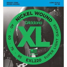 D'Addario EXL220 Nickel Wound Super Light Bass Strings (.040-.095) Long Scale
